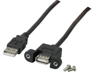 Kable USB - Microconnect USB2.0-A - USB2.0-A, 1.8m kabel USB 1,8 m USB A Czarny - miniaturka - grafika 1