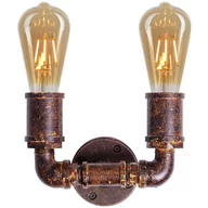 Lampy ścienne - Nave Dekoracyjna LAMPA ścienna VANTAA 1223014 metalowa OPRAWA kinkiet industrialny rura brązowa 1223014 - miniaturka - grafika 1