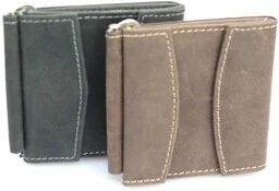Portfel Skórzany WILD Skóra Licowa Mały Kostka Bez Zapięcia C1-MH 9,5 x 8,5 x 1,5 [cm] - Portfele - miniaturka - grafika 1
