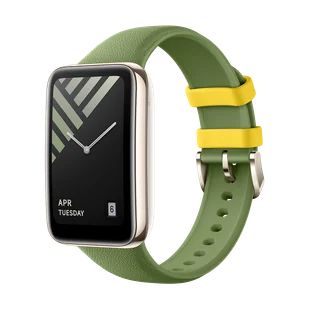 Xiaomi Smart Band 7 Pro Leather-textured Silicone Strap - Pine Green - Akcesoria do smartwatchy - miniaturka - grafika 1