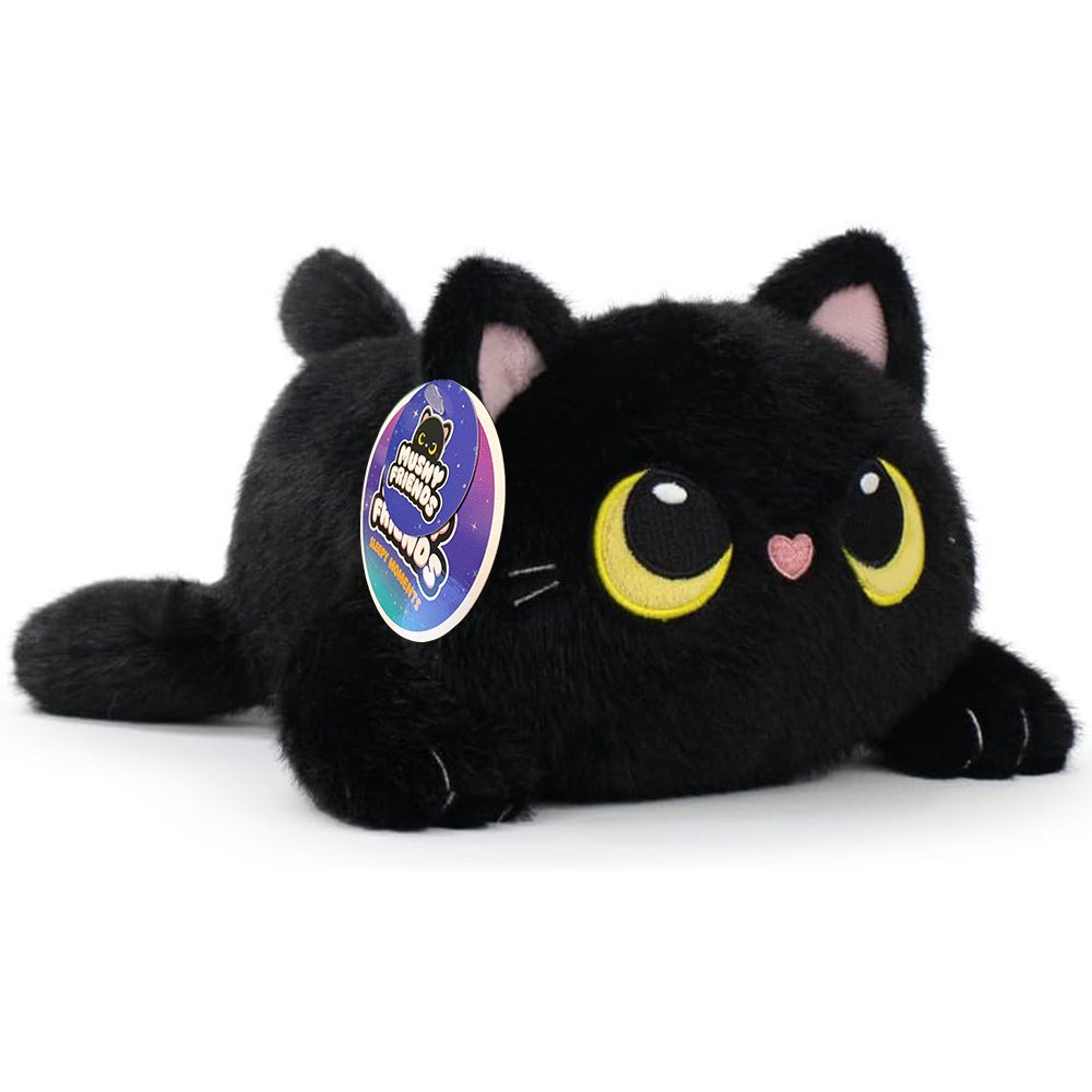 Mushy Friends Maskotka Puchaty Czarny Kotek Włochata Miękka Przytulanka Kot