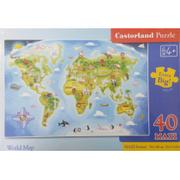 Puzzle - Castorland Puzzle Maxi: World Map 40 - miniaturka - grafika 1