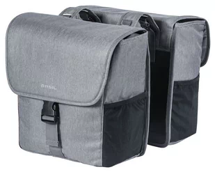 Basil Sakwa miejska podwójna GO DOUBLE BAG 32L, mocowanie na paski, szary (NEW) A-BAS-17764 - Sakwy rowerowe - miniaturka - grafika 1