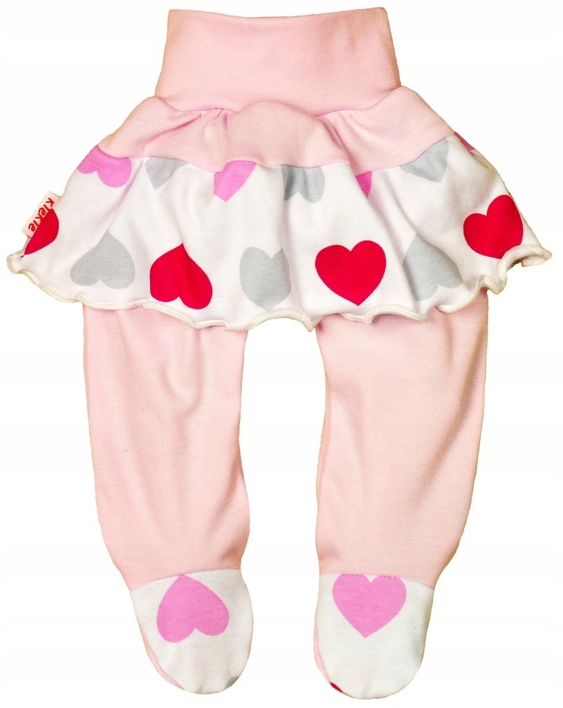 PÓŁŚPIOCHY BEZUCISKOWE z FALBANKĄ serca r 74 KLEKLE