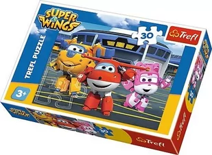 Trefl Super Wings, puzzle Przyjaciele przed hangarem - Puzzle - miniaturka - grafika 1