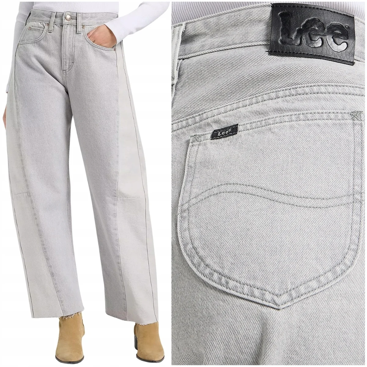 Lee Rider Barell loose DżINS wysokie luźne damskie spodnie jeansowe W30 L31