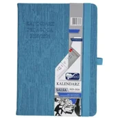 Kalendarze - Kalendarz pedagoga 2025/26 B6 tyg. Salsa turkusowy - miniaturka - grafika 1