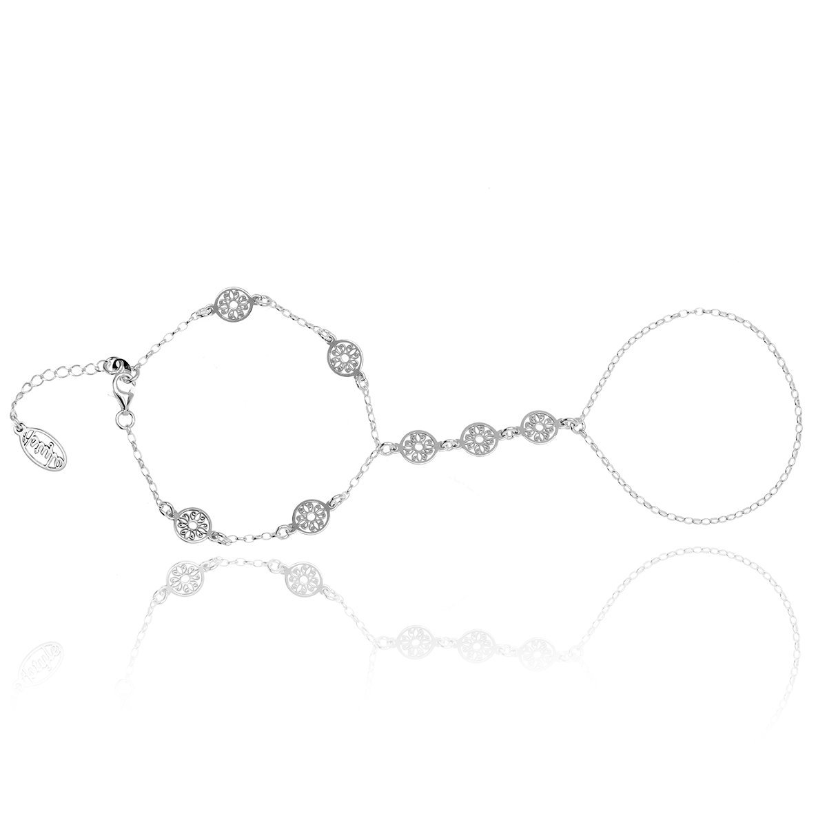 Bransoletka na dłoń srebrna