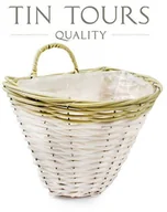 Kwietniki - WIKLINOWY KWIETNIK NA ŚCIANĘ Z FOLIĄ 28x19x20/24 cm - miniaturka - grafika 1