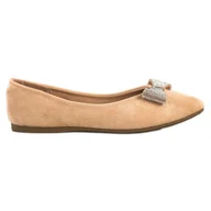 Baleriny - Baleriny Z Ozdobną Kokardą VINCEZA beżowy - Vinceza - miniaturka - grafika 1