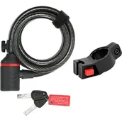 Zabezpieczenia do roweru - ZEFAL Zapięcie rowerowe K-Traz C6 Linka Czarno-czerwony - miniaturka - grafika 1