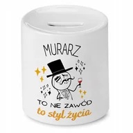 Skarbonki - Dla Murarza Skarbonka na Urodziny na Prezent z Nadrukiem ze Zdjęciem + Opakowanie na prezent (wzór 02) - miniaturka - grafika 1