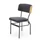 Krzesło tapicerowane Clever, czarne, dąb naturalny