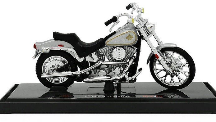 Maisto 1:18 Harley Davidson 1984 FXST Softail – Szary – Model Kolekcjonerski, MS-671