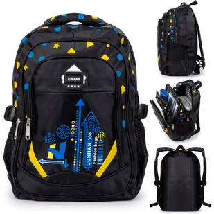 Plecak Tornister Szkolny Młodzieżowy DLA CHŁOPCA Simple W302 Czarny - Plecaki szkolne i tornistry Plecak Tornister Szkolny Młodzieżowy DLA CHŁOPCA Simple W302 Czarny - Plecaki szkolne i tornistry - miniaturka - grafika 1