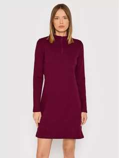 Sukienki - DKNY Sukienka dzianinowa DD1GN47E Bordowy Regular Fit - grafika 1