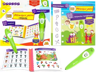 Mówiace Pióro + Książeczka Interaktywna Edukacyjna Łamigłówki 36 Str Uczy - Zabawki interaktywne dla dzieci - miniaturka - grafika 1