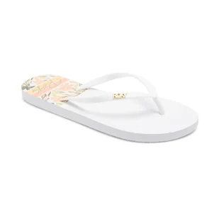 Damskie Japonki ROXY VIVA PRINTED J SNDL ARJL100950-WHT – Biały - Klapki i japonki damskie - miniaturka - grafika 1
