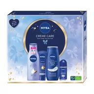 Dezodoranty i antyperspiranty dla kobiet - Nivea Creme Care zestaw krem do rąk 100ml + żel pod prysznic 250ml + antyperspirant roll-on 50ml + wygładzające mleczko do ciała 250ml (W) - miniaturka - grafika 1