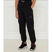 Spodnie i spodenki dla chłopców - HUGO KIDS Spodnie | Loose fit - miniaturka - grafika 1