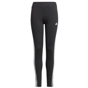Legginsy adidas Girls D2M 3 Stripes Tight GN1453 czarny 134 cm - Legginsy - miniaturka - grafika 1