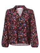 Bluzki damskie - Rich & Royal - Bluzka damska, czarny|wielokolorowy|wyrazisty róż - miniaturka - grafika 1