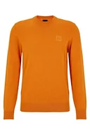 Bluzy męskie - BOSS Męska bluza Knitted_Sweater, Open Orange, XXXL - miniaturka - grafika 1