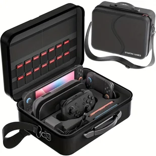 TEMU IMAGSEA Pudełko do Przechowywania Switch 2 - Wszystko w Jednym, Nylonowe Etui Podróżne z Podwójnym Interfejsem (USB & Karta SD), Ergonomiczny - Akcesoria do Nintendo - miniaturka - grafika 1