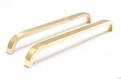 Zawiasy, okucia i inne akcesoria - Uchwyt meblowy podłużny Slim 224 Złoty Mosiężny Polerowany Nielakierowany - miniaturka - grafika 1