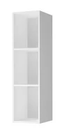 Inne meble do salonu - Regał Wiszący Otwarty Helio 87 Biały / Białe Szkło - miniaturka - grafika 1