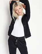 Bluzy damskie - Armani Exchange Damska bluza z kapturem Circle Logo Back Zip Up, niebieski, XS - miniaturka - grafika 1