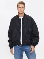 Kurtki męskie - Calvin Klein Jeans Kurtka bomber J30J323474 Czarny Oversize - miniaturka - grafika 1