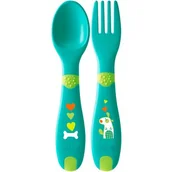 Sztućce dla dzieci - Chicco Pierwsze sztućce plastikowe dla dziecka 12 m+ - miniaturka - grafika 1
