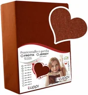 Prześcieradła dla dzieci - Prześcieradło do łóżeczka 120x60 JERSEY z gumką brązowy - miniaturka - grafika 1