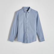 Koszule męskie - Reserved - Bawełniana koszula regular fit - Turkusowy - miniaturka - grafika 1