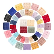 Biustonosze - 40 szt. przedłużek biustonosza dla kobiet, 3 haczyki i 2 haczyki, przedłużanie paska do biustonosza, miękkie, wygodne przedłużanie biustonosza zestaw 20 kolorów, 20 kolorów, 5.7 x 5 cm and 5 x 3.2 cm - miniaturka - grafika 1