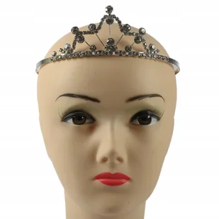 DIADEM SREBRNA KORONA KRÓLOWEJ SREBRNA OPASKA KRÓLEWSKA - Dodatki do strojów karnawałowych - miniaturka - grafika 1