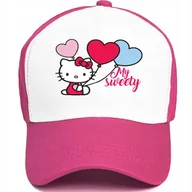 Czapki i chusty sportowe męskie - Czapka Dziecięca Z Daszkiem Fuksja MY SWEETY Hello Kitty Bajka Urocze Wzory - miniaturka - grafika 1