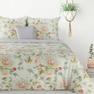 Pościel - Design 91 Pościel z mikrofibry 160x200 Rosa róże kwiaty kremowa kolorowa mikrofibra D91 - miniaturka - grafika 1