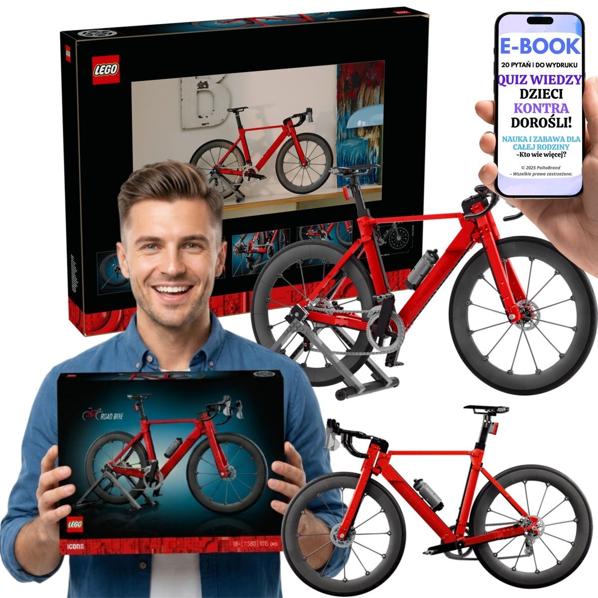 LEGO Icons Rower Szosowy Model Ekspozycyjny Premium (11380) + E-BOOK-2