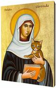 Ikony i obrazy sakralne - Ikona Świętej Gertrudy - miniaturka - grafika 1
