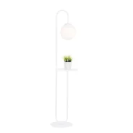 Lampy stojące - Lampa stojąca podłogowa ze stolikiem Emibig 1xE14 10W BARI biała 1236/LP2 - miniaturka - grafika 1