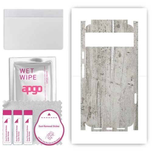 folia naklejka skórka strukturalna na TYŁ+BOKI do Google Pixel 8 - Beton Srebrne Paski - apgo SKINS