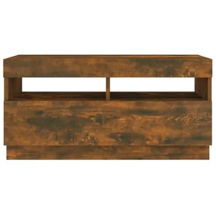 Lumarko Szafka pod TV z oświetleniem LED, przydymiony dąb, 80x35x40 cm - Szafki RTV - miniaturka - grafika 10