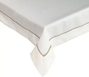 Obrus Z Lamówką, 160X300, Ecru Gładki, Oi-03 - Obrusy i serwetki - miniaturka - grafika 1