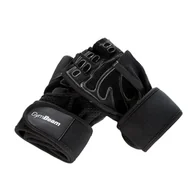 Rękawiczki sportowe damskie - Rękawiczki fitness męskie GymBeam Wrap Black - miniaturka - grafika 1