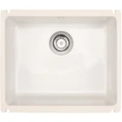 Zlewozmywaki - Zlewozmywak SONRA Lagos 500 U Biały - miniaturka - grafika 1