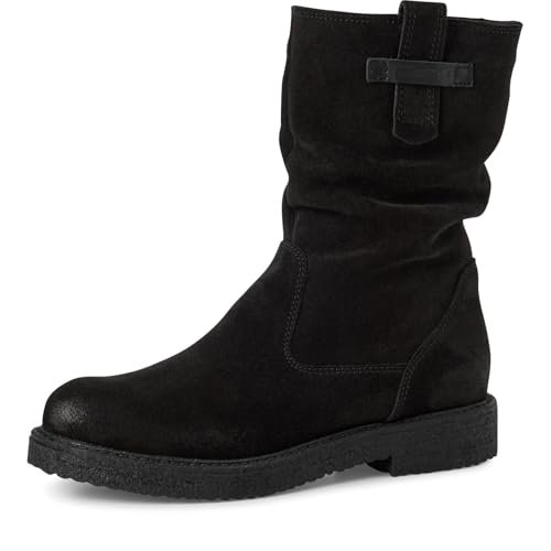 Tamaris Damskie botki Boot Flat 1-25810-45, czarne, rozmiar 37 EU, czarny, 37 EU