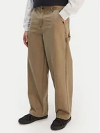 Spodnie męskie - Quiksilver Jeansy Mercury Straight Out EQYNP03325 Beżowy Wide Leg - miniaturka - grafika 1