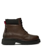 Botki męskie - Tommy Jeans Trapery Tjm Lace Up Boot EM0EM01446 Brązowy - miniaturka - grafika 1